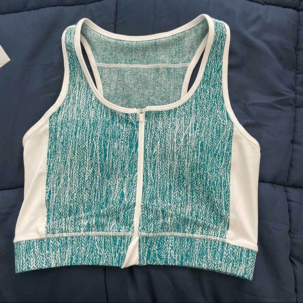 Buffbunny jacquard zip front sports bra/crop Small